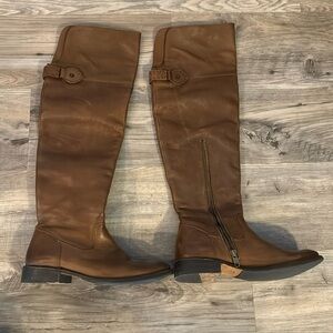 Frye knee high leather boots